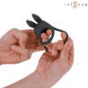 INTENSE - SAM WIBRATOR PODWÓJNY PENIS RING 10 WIBRACJI CZARNY