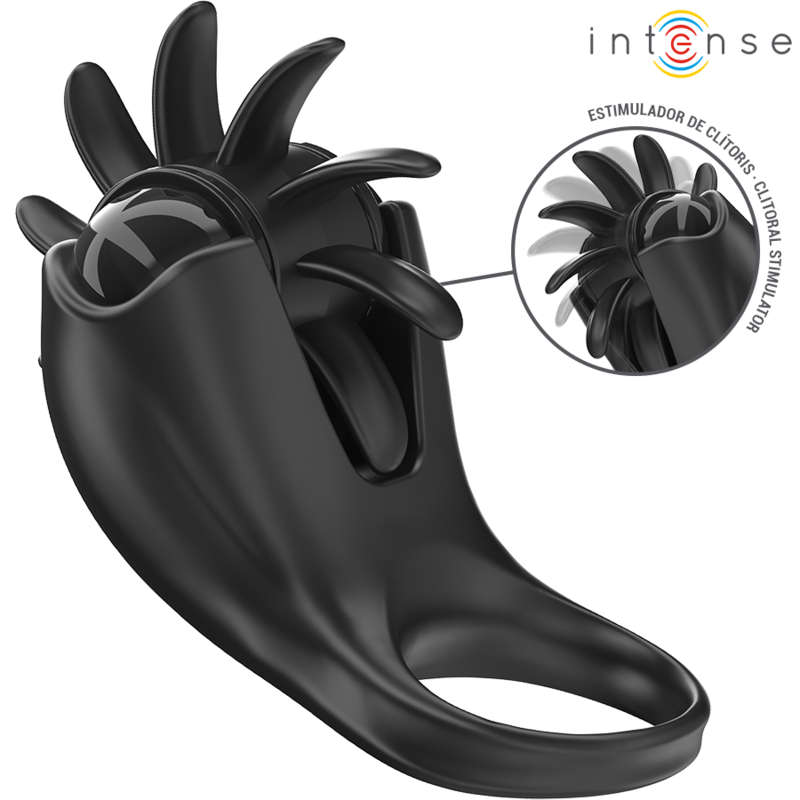 INTENSE - MABEL ANEL VIBRATÓRIO 10 VIBRAÇÕES COM ESTIMULADOR DE CLITÓRIS PRETO INTENSE - MABEL ANEL VIBRATÓRIO 10 VIBRAÇÕES COM ESTIMULADOR DE CLITÓRIS PRETO