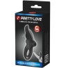 PRETTY LOVE - PODWÓJNY PIERŚCIEŃ WIBRACYJNY + STYMULATOR ŁECHTACZKI 10 WIBRACJI CZARNY