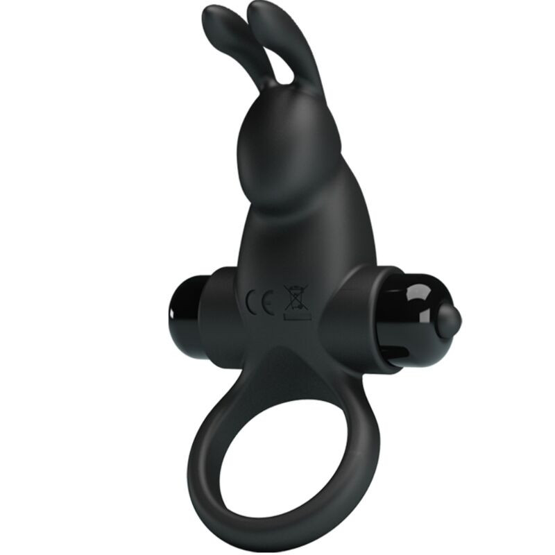 PRETTY LOVE - VIBRATING RING + RABBIT CLITORIS STIMULATOR 10 VIBRATIONS BLACK PRETTY LOVE - VIBRATING RING + RABBIT CLITORIS STIMULATOR 10 VIBRATIONS BLACK
