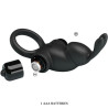 PRETTY LOVE - VIBRATIONSRING + RABBIT-KLITORIS-STIMULATOR 10 VIBRATIONEN SCHWARZ