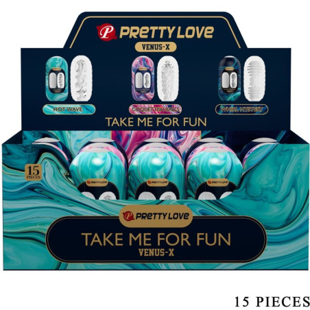 PRETTY LOVE - VENUS X 15 SILIKONOWE MĘSKIE MASTURBATORY BIAŁE