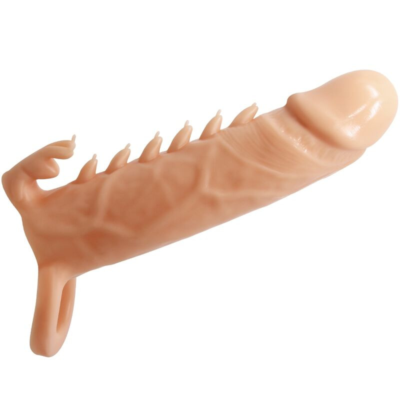 PRETTY LOVE - EMMIT PENIS SLEEVE + STYMULATOR ŁECHTACZKI FLESH