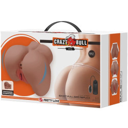 CRAZY BULL - MILA WIBRATOR BUTT Z REALISTYCZNĄ WAGINĄ I ODBYTEM PILOT DO KONTROLI MIĘSA