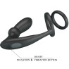 PRETTY LOVE - EMONI PENIS RING + ANAL PLUG 12 WIBRACJI CZARNY