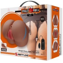 CRAZY BULL - VIBRATORE KYLIE ASS CON VAGINA E ANO REALISTICI CARNE TELECOMANDO