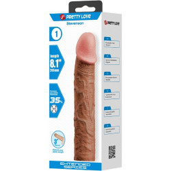 PRETTY LOVE - STEVENSON PENIS SLEEVE Z PRZEDŁUŻENIEM 7,6 CM MULATTO