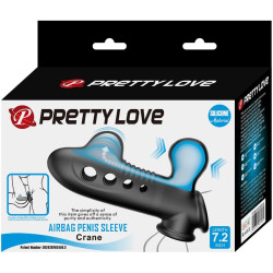 PRETTY LOVE - RĘKAW PENISOWY ŻURAW Z PODUSZKĄ POWIETRZNĄ CZARNY