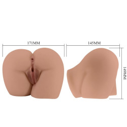 CRAZY BULL - VIBRATEUR BERNACE ASS AVEC VAGIN ET ANUS RÉALISTES TÉLÉCOMMANDE