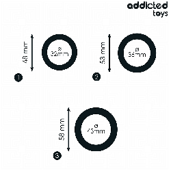 ADDICTED TOYS - CONJUNTO DE ANÉIS DE SILICONE MODELO 1