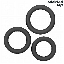 ADDICTED TOYS - ZESTAW PIERŚCIENI SILIKONOWYCH MODEL 1