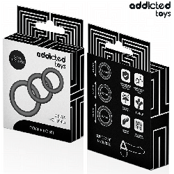 ADDICTED TOYS - CONJUNTO DE ANÉIS DE SILICONE MODELO 1