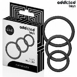 ADDICTED TOYS - CONJUNTO DE ANÉIS DE SILICONE MODELO 2