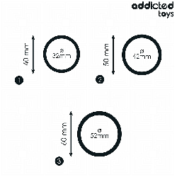 ADDICTED TOYS - ZESTAW PIERŚCIENI SILIKONOWYCH MODEL 2