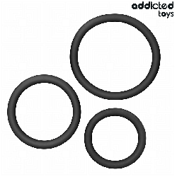 ADDICTED TOYS - ZESTAW PIERŚCIENI SILIKONOWYCH MODEL 2