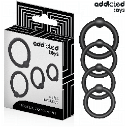 ADDICTED TOYS - CONJUNTO DE ANÉIS DE SILICONE DE PRESSÃO