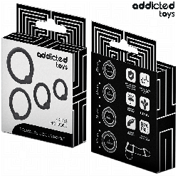 ADDICTED TOYS - ZESTAW PIERŚCIENI SILIKONOWYCH DOCISKOWYCH