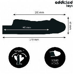 ADDICTED TOYS - PRZEŹROCZYSTA OSŁONA PENISA ROZMIAR M 27 CM