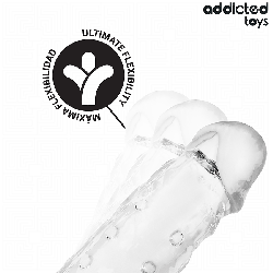 ADDICTED TOYS - PRZEŹROCZYSTA OSŁONA PENISA ROZMIAR M 27 CM