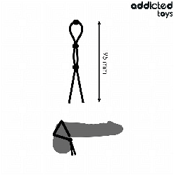 ADDICTED TOYS - SILIKONOWA LINA DO PENISA Z POTRÓJNĄ PĘTLĄ