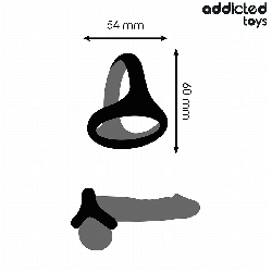 ADDICTED TOYS - GRUBY POTRÓJNY PENIS RING