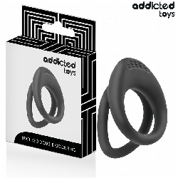 ADDICTED TOYS - PODWÓJNY PENIS TEKSTUROWANY RING