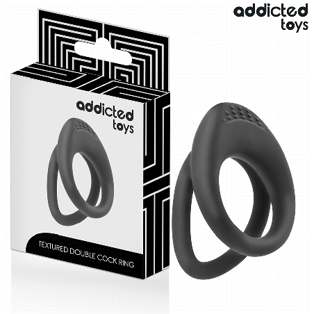 ADDICTED TOYS - PODWÓJNY PENIS TEKSTUROWANY RING