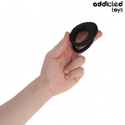 ADDICTED TOYS - PODWÓJNY PENIS TEKSTUROWANY RING