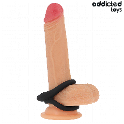 ADDICTED TOYS - PODWÓJNY PENIS TEKSTUROWANY RING