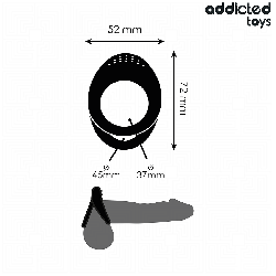 ADDICTED TOYS - PODWÓJNY PENIS TEKSTUROWANY RING