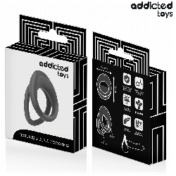 ADDICTED TOYS - PODWÓJNY PENIS TEKSTUROWANY RING