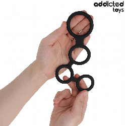 ADDICTED TOYS - ANILLO PARA EL PENE CON DIVISORES PARA TESTÍCULOS