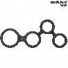 ADDICTED TOYS - ANILLO PARA EL PENE CON DIVISORES PARA TESTÍCULOS