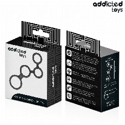 ADDICTED TOYS - PENIS RING Z PRZEGRODAMI NA JĄDRA
