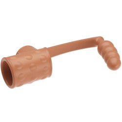 PRETTY LOVE - PENIS SLEEVE WITH ANAL PLUG NATURAL