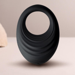 ROCKS-OFF - SPIRE CZARNY WIBRACYJNY PENIS RING
