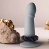ROCKS-OFF - TWIST CZARNY SILIKONOWY PIERŚCIEŃ MASTURBATORA