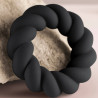 ROCKS-OFF - TWIST CZARNY SILIKONOWY PIERŚCIEŃ MASTURBATORA