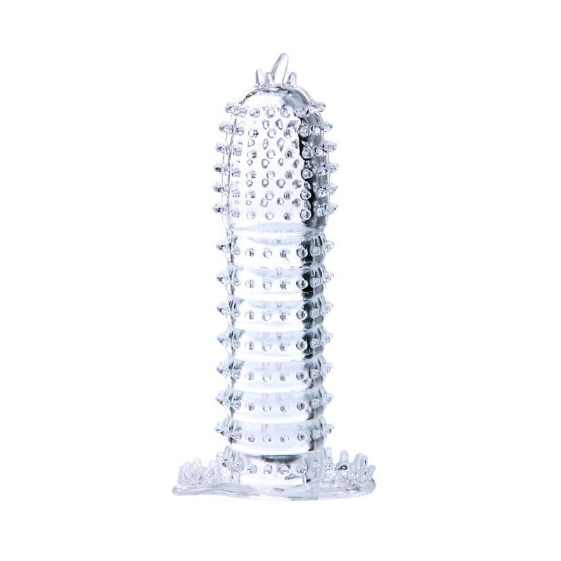 BAILE - PENIS SHEATH WITH TRANSPARENT STIMULATING POINTS 14 CM