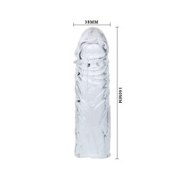 BAILE - LILIOWA OSLONA NA PENIS Z DOPASOWANEGO SILIKONU 13 CM