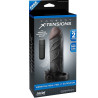 FANTASY X-TENSIONS - WIBRACYJNE REAL FEEL 2 PRZEDLUZENIE CZARNE