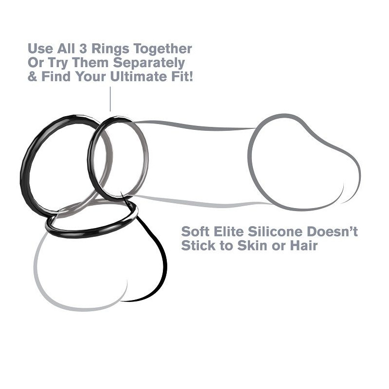 FANTASY C-RINGZ - SILIKON 3 RING STAMINA SET