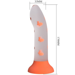 PRETTY LOVE - MAGICZNY DILDO NOCNE BEZ WIBRACJI SWIATLO POMARANCZOWY