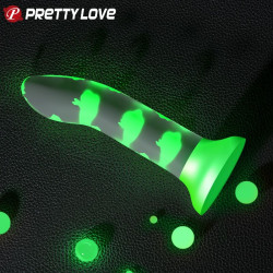 PRETTY LOVE - MAGICZNY DILDO NOCNE BEZ WIBRACJI SWIATLA ZIELONA