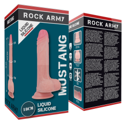 ROCKARMY - PLYNNY SILIKON PREMIUM MUSTANG REALISTYCZNY 18 CM -O- 4.14 CM