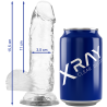 X RAY - CAZZO TRASPARENTE CON SFERE 15.5 CM -O- 3.5 CM