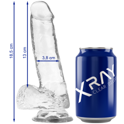 X RAY - PRZEZROCZYSTY KOGUT Z KULKAMI 18.5 CM -O- 3.8 CM