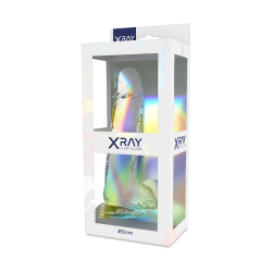 X RAY - PRZEZROCZYSTY KOGUT Z KULKAMI 20 CM -O- 4.5 CM