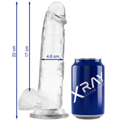 X RAY - PRZEZROCZYSTY KOGUT Z KULKAMI 22 CM -O- 4.6 CM