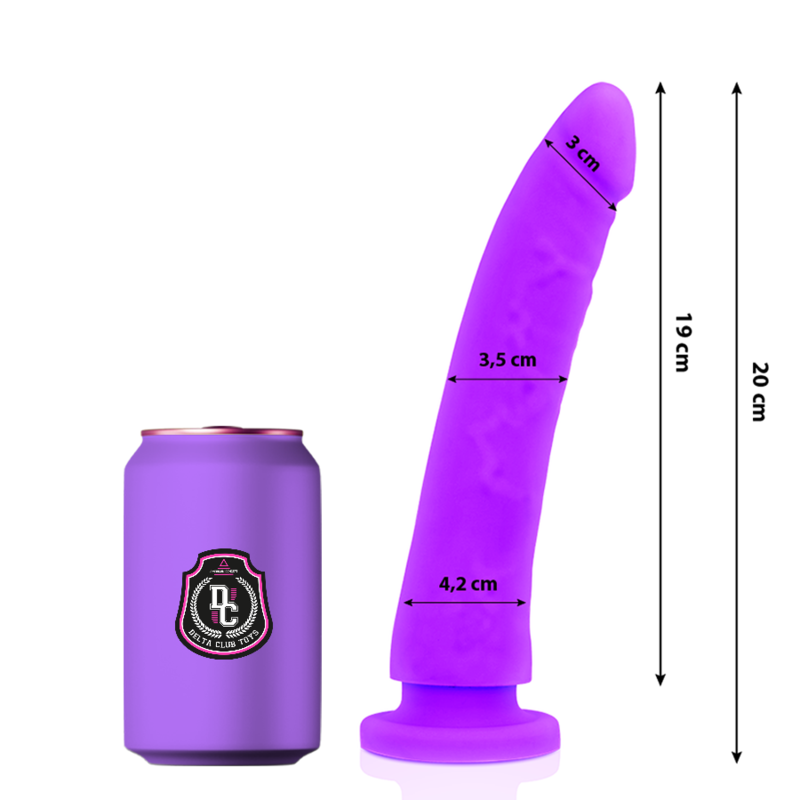 DELTA CLUB - ZABAWKI LILIOWE DILDO MEDYCZNE SILIKONOWE 20 CM -O- 4 CM